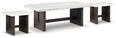 Diamond Furniture - Ashley Furniture - Burkhaus Coffee Table and 2 Ends - Coffee Table and 2 Ends - T779T1