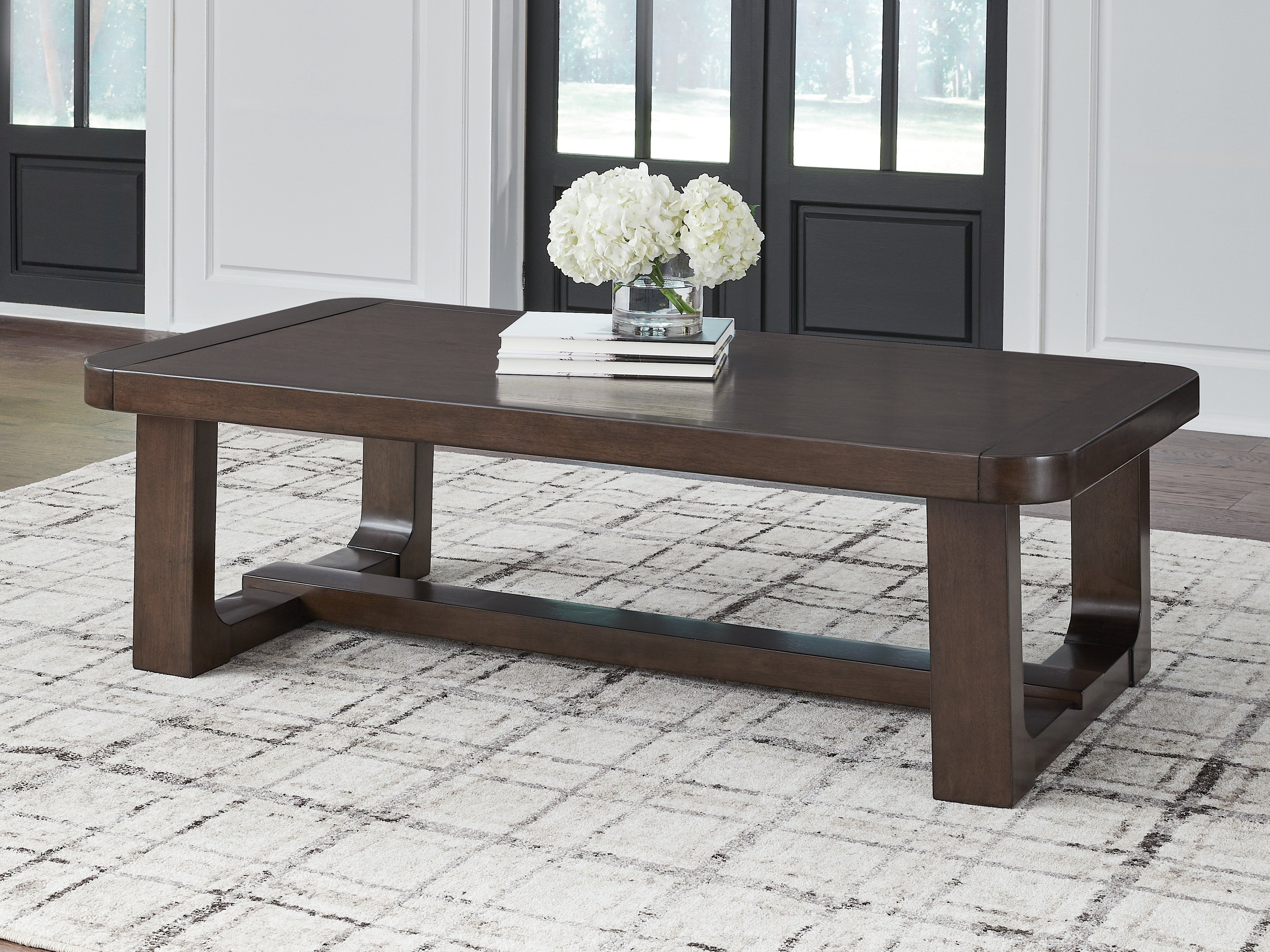 Diamond Furniture - Ashley Furniture - Breckington Coffee Table - Rectangular Cocktail Table / Dark Brown - T856-1