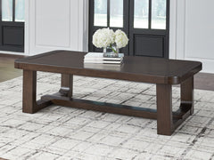 Diamond Furniture - Ashley Furniture - Breckington Coffee Table - Rectangular Cocktail Table / Dark Brown - T856-1