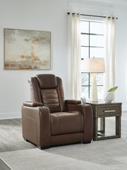 Diamond Furniture - Ashley Furniture - High Impact Living Room - PWR REC Sofa with ADJ Headrest / Tobacco - U1060115