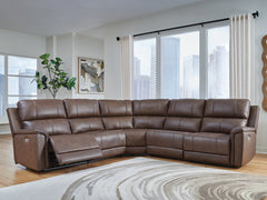 Diamond Furniture - Ashley Furniture - Bleckley Sectional - 6-Piece Power Reclining Sectional / Espresso - PCU12001S5