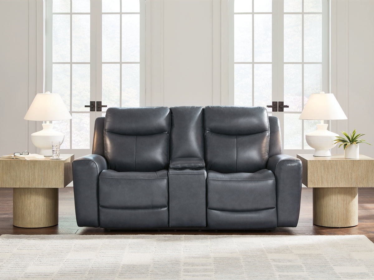 Diamond Furniture - Ashley Furniture - Next Move Power Reclining Loveseat - PWR REC Loveseat/CON/ADJ HDRST - PCU1210018
