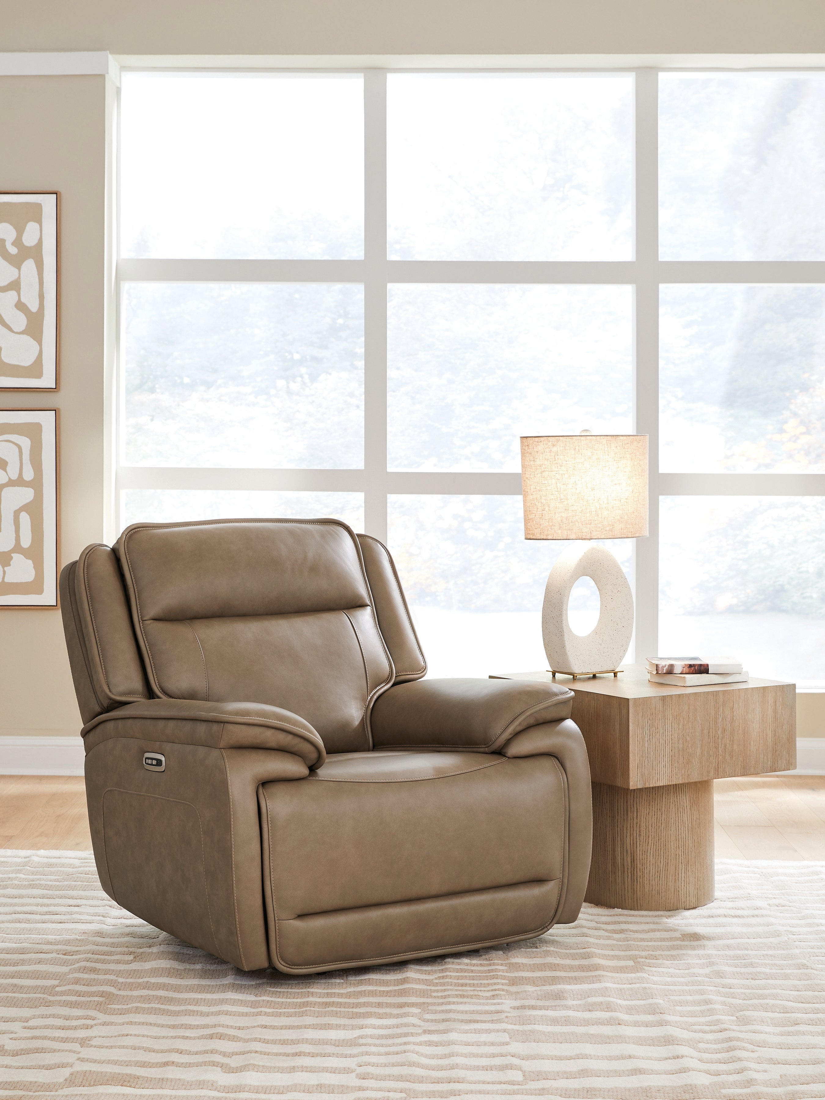 Diamond Furniture - Ashley Furniture - Glencroft Power Recliner - PWR Recliner/ADJ Headrest - PCU1240013