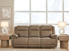 Diamond Furniture - Ashley Furniture - Glencroft Power Reclining Sofa - PWR REC Sofa with ADJ Headrest - PCU1240015