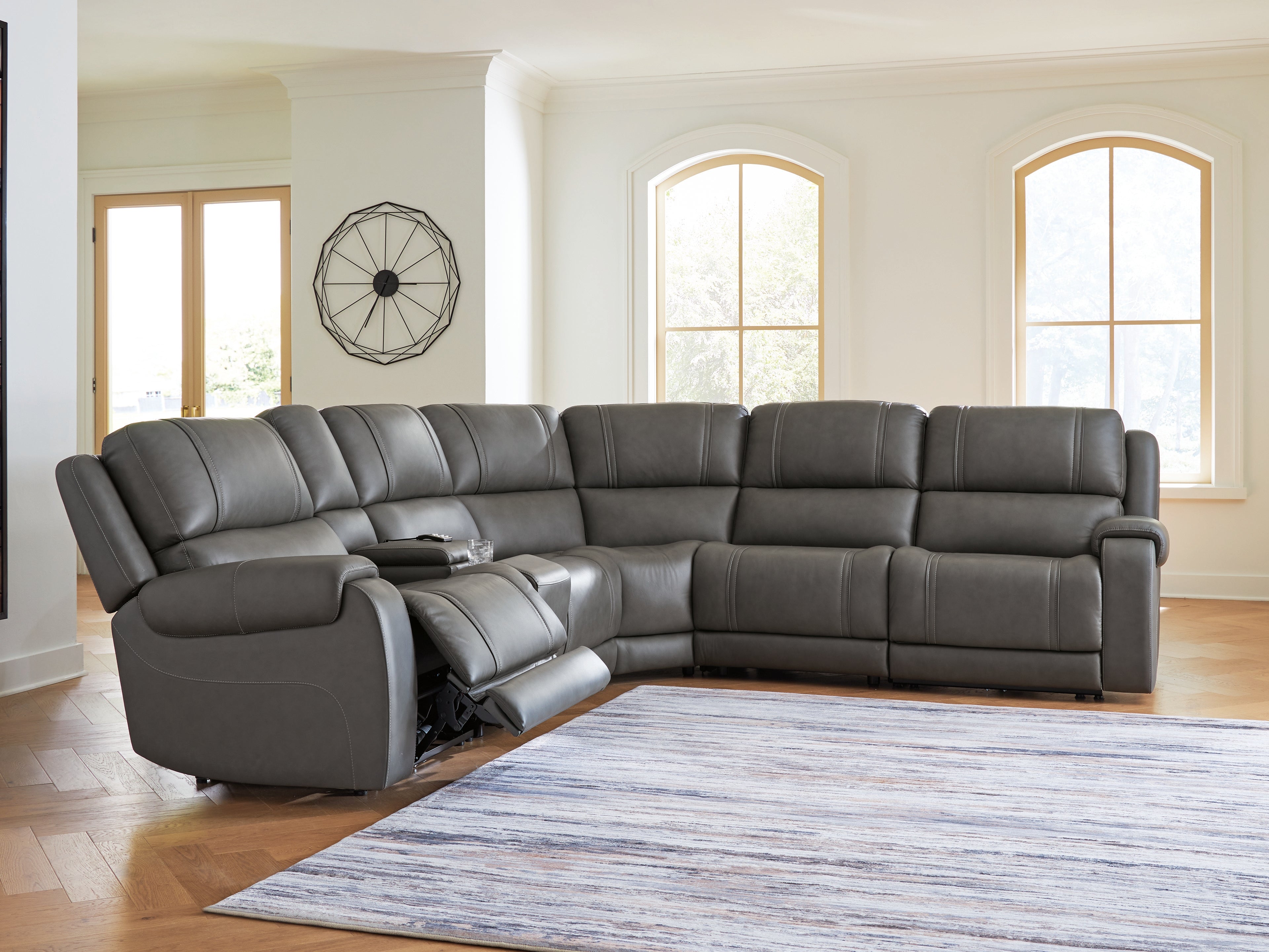 Diamond Furniture - Ashley Furniture - 5Z - Pittson 6-Piece Power Reclining Sectional - 6-Piece Power Reclining Sectional - PCU12600S5