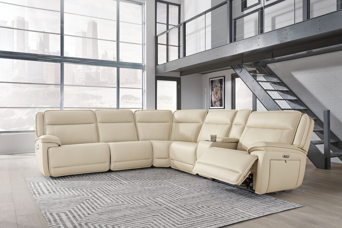 Diamond Furniture - Ashley Furniture - Double Deal Sectional - 4-Piece Reclining Sectional / Almond - U13001S6