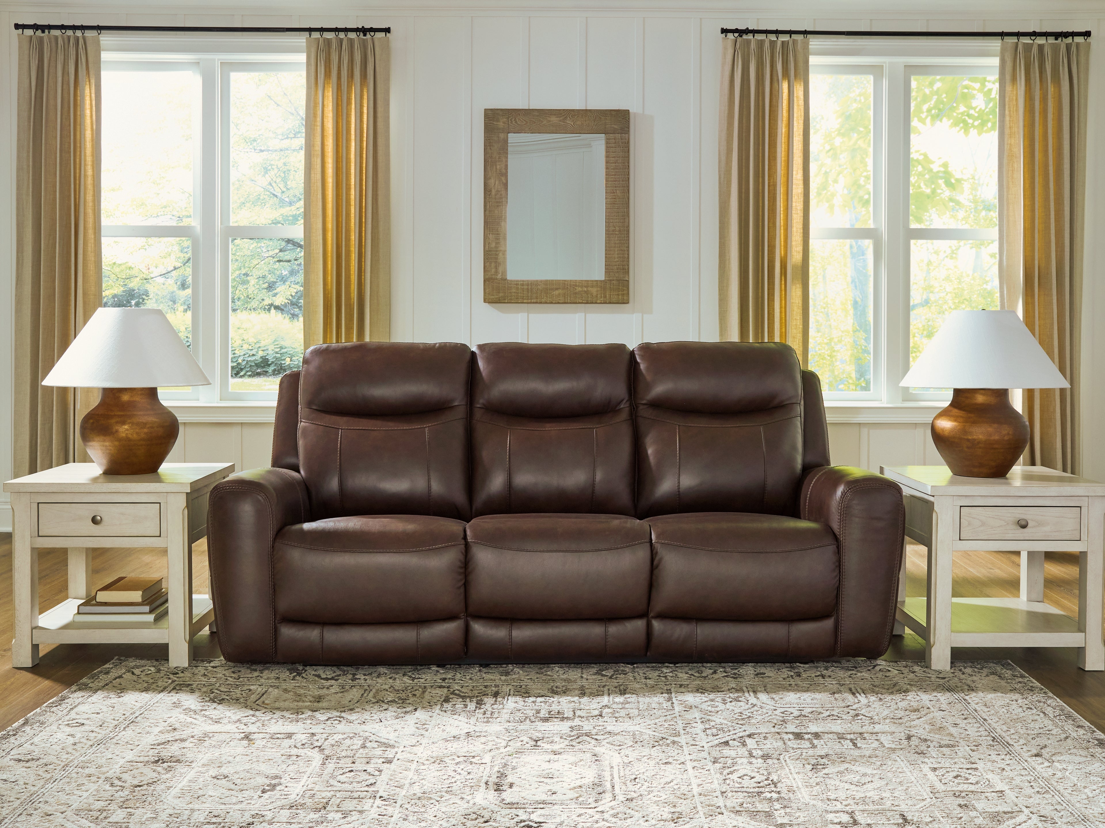 Diamond Furniture - Ashley Furniture - Gravier Power Reclining Sofa - PWR REC Sofa with ADJ Headrest - U1330115