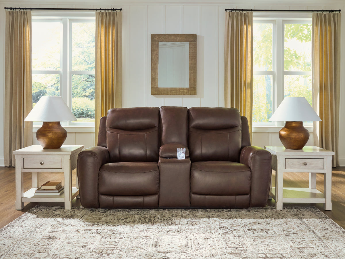 Diamond Furniture - Ashley Furniture - Gravier Power Reclining Loveseat with Console - PWR REC Loveseat/CON/ADJ HDRST - U1330118