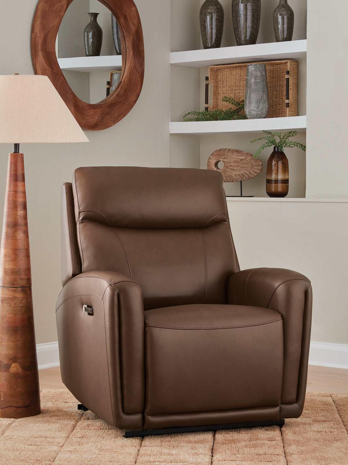 Diamond Furniture - Ashley Furniture - Pincara Power AutoGlide Recliner - PWR AutoGlide REC/ADJ Headrest - PCU1380242