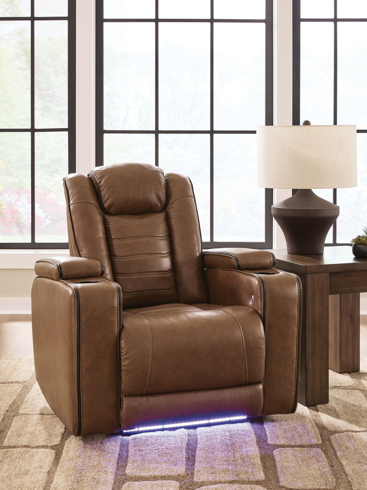 Diamond Furniture - Ashley Furniture - Gruaro Power Recliner - PWR Recliner/ADJ Headrest - PCU1420013