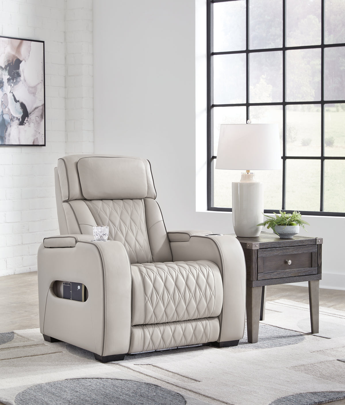 Diamond Furniture - Ashley Furniture - Boyington Power Recliner - PWR Recliner/ADJ Headrest - U2710513