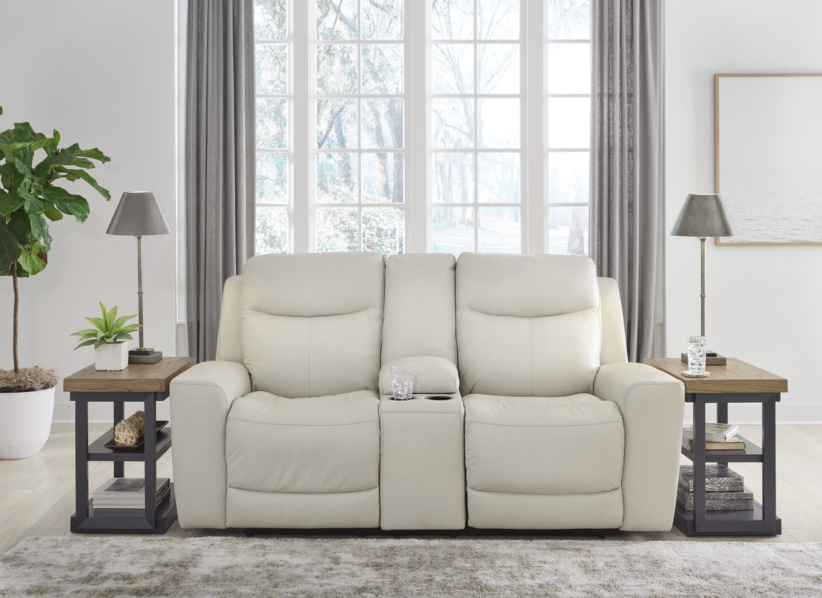 Diamond Furniture - Ashley Furniture - Mindanao Power Reclining Loveseat with Console - PWR REC Loveseat/CON/ADJ HDRST - U5950518