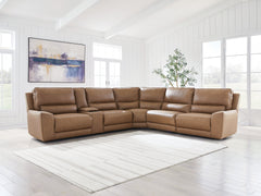 Diamond Furniture - Ashley Furniture - DeepWakes 6-Piece Reclining Sectional with Storage Console - 6-Piece Reclining Sectional with Storage Console - PCU62606S36