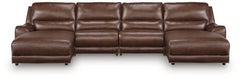 Diamond Furniture - Ashley Furniture - DeepWakes 4-Piece Reclining Sectional with Double Chaise - 4-Piece Reclining Sectional with Double Chaise - PCU62607S37
