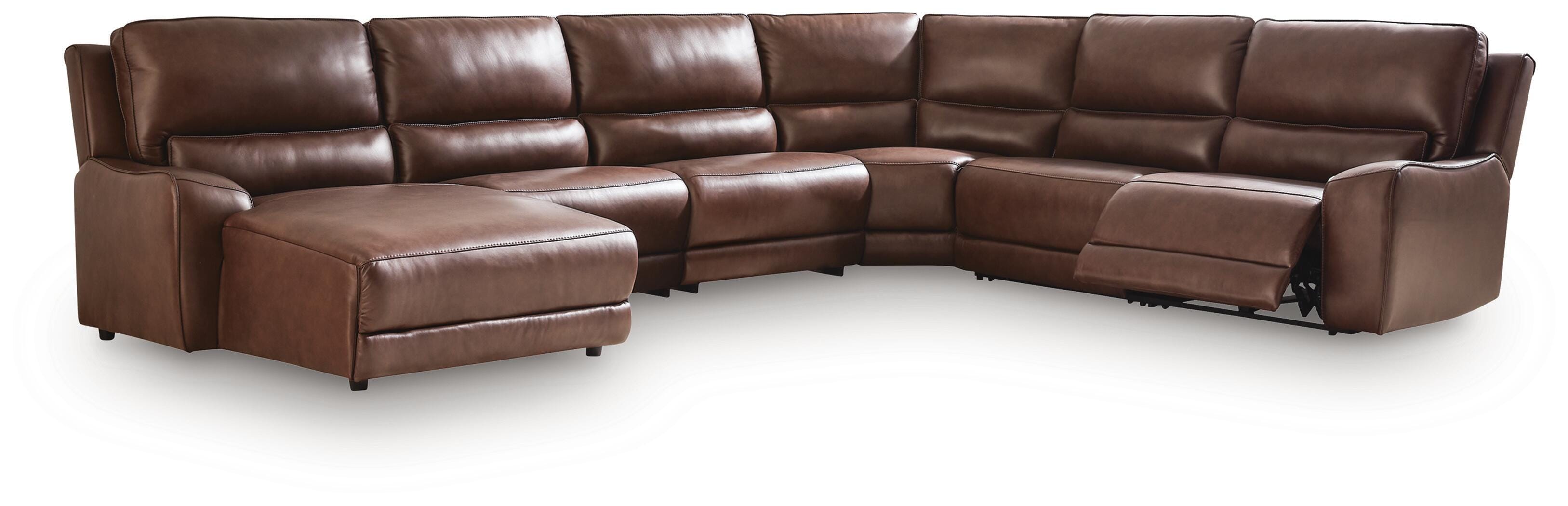 Diamond Furniture - Ashley Furniture - DeepWakes 6-Piece Reclining Sectional with Chaise - 6-Piece Reclining Sectional with Chaise - PCU62607S32