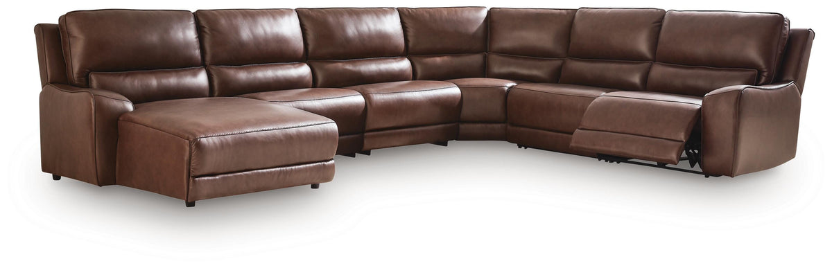 Diamond Furniture - Ashley Furniture - DeepWakes 6-Piece Reclining Sectional with Chaise - 6-Piece Reclining Sectional with Chaise - PCU62607S32