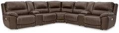 Diamond Furniture - Ashley Furniture - Dunleith 7-Piece Power Reclining Sectional - 7-Piece Power Reclining Sectional / Chocolate - U71604S7
