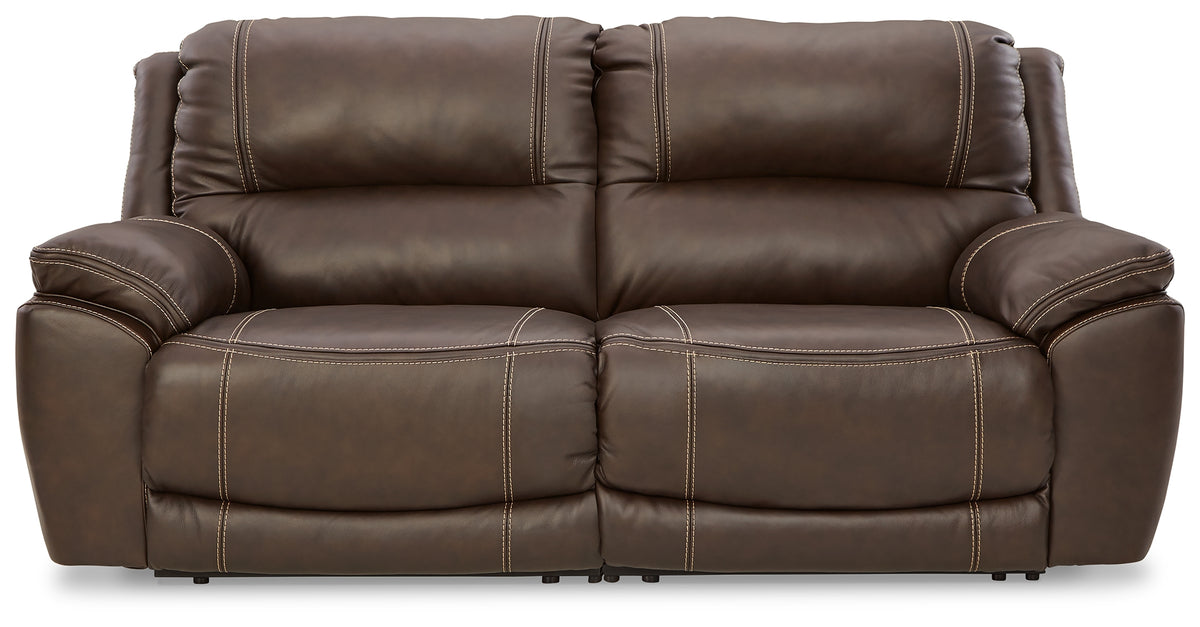 Diamond Furniture - Ashley Furniture - Dunleith 2-Piece Power Reclining Sectional Loveseat - 2-Piece Power Reclining Sectional Loveseat / Chocolate - U71604S3