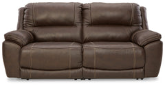 Diamond Furniture - Ashley Furniture - Dunleith 2-Piece Power Reclining Sectional Loveseat - 2-Piece Power Reclining Sectional Loveseat / Chocolate - U71604S3