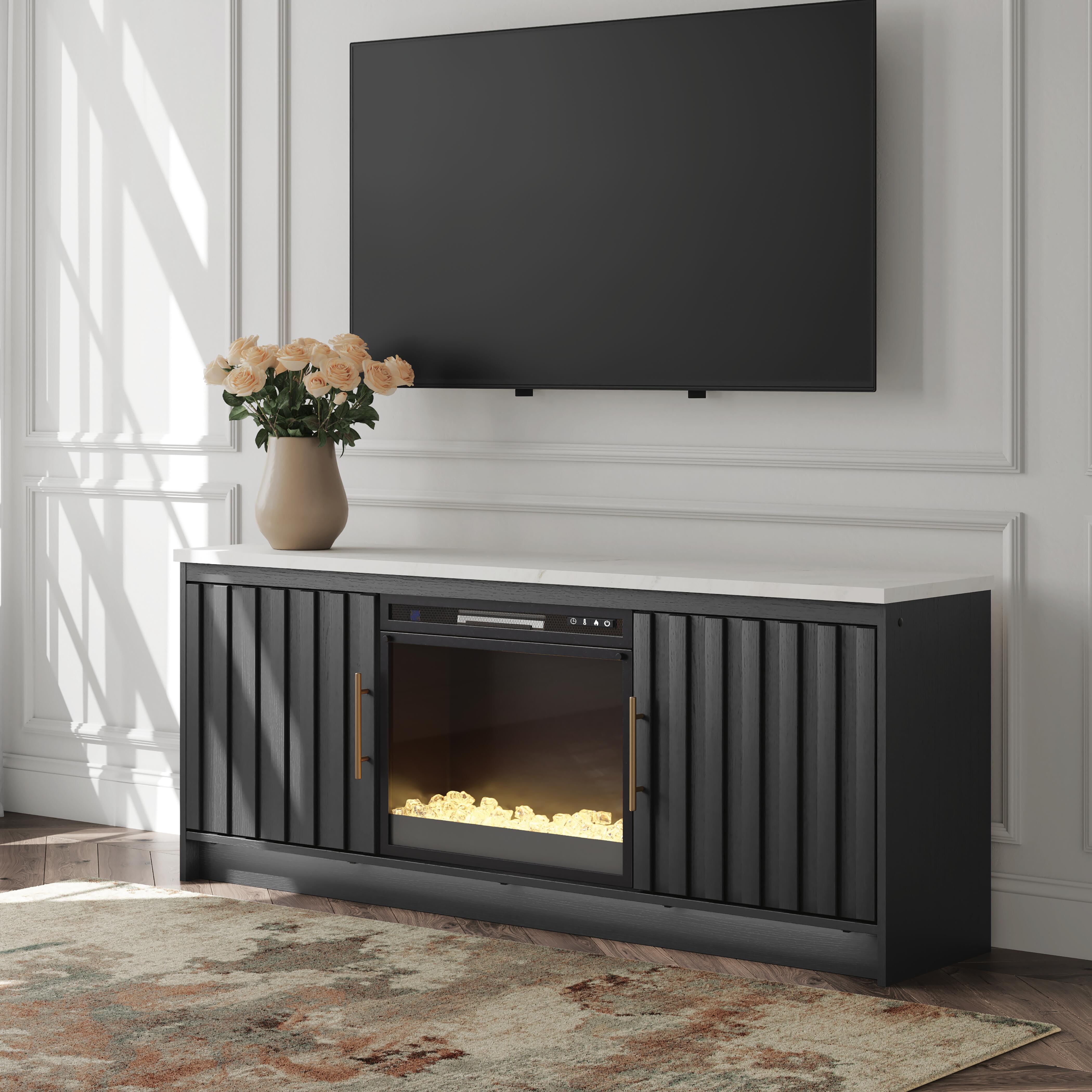 Diamond Furniture - Ashley Furniture - Cadmori 63" TV Stand with Electric Fireplace - 63" TV Stand with Electric Fireplace - W2616W1