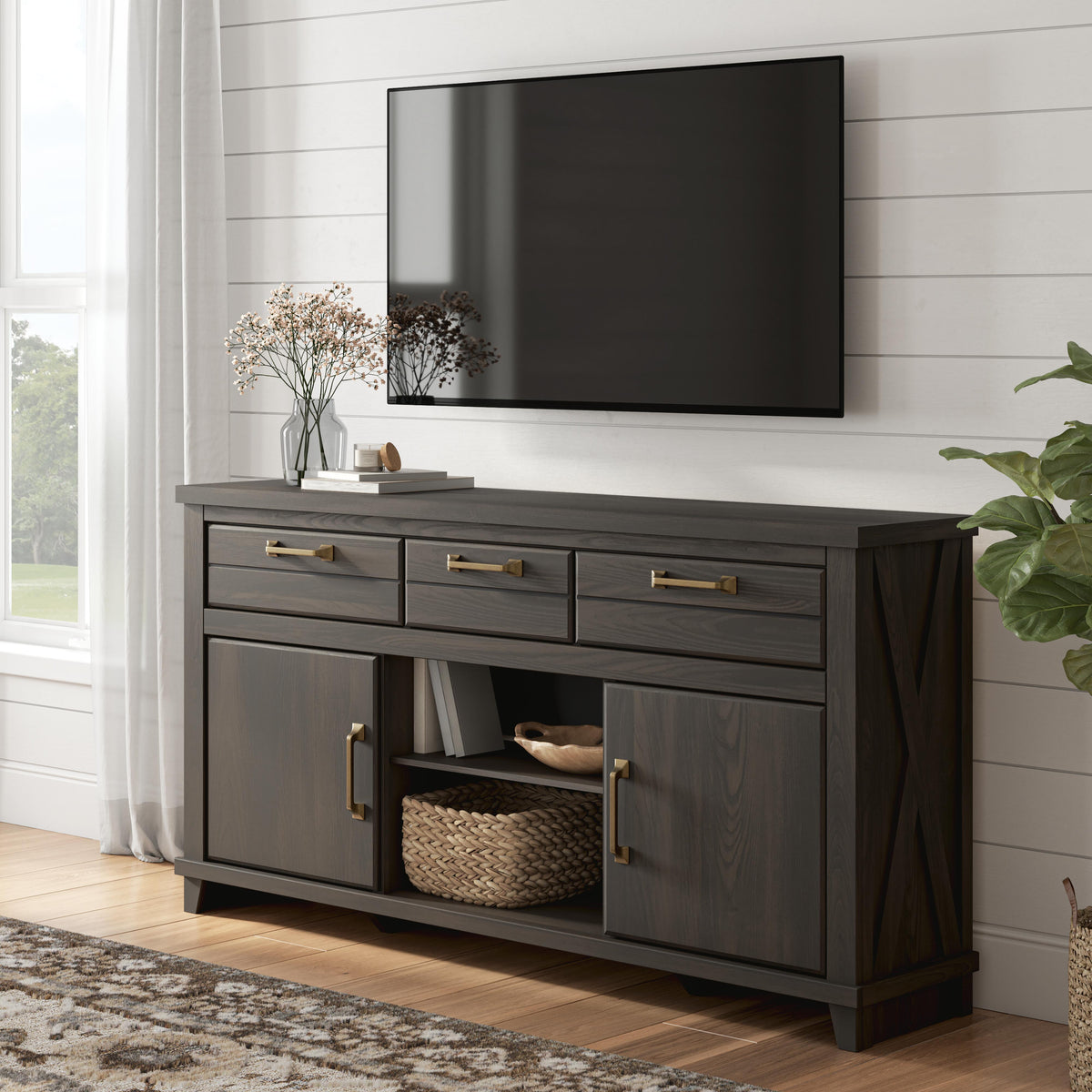 Diamond Furniture - Ashley Furniture - Brazen Valley 71" TV Stand - 71" - W2648-268