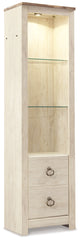 Diamond Furniture - Ashley Furniture - Willowton Entertainment Center - Pier / Whitewash - W267-24