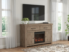 Diamond Furniture - Ashley Furniture - Garistyn 62" TV Stand with Electric Fireplace - 62" TV Stand with Electric Fireplace - W2844W1