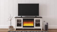Diamond Furniture - Ashley Furniture - Dorrinson 60" TV Stand with Electric Fireplace - 60" TV Stand with Electric Fireplace / Two-tone - W287W2