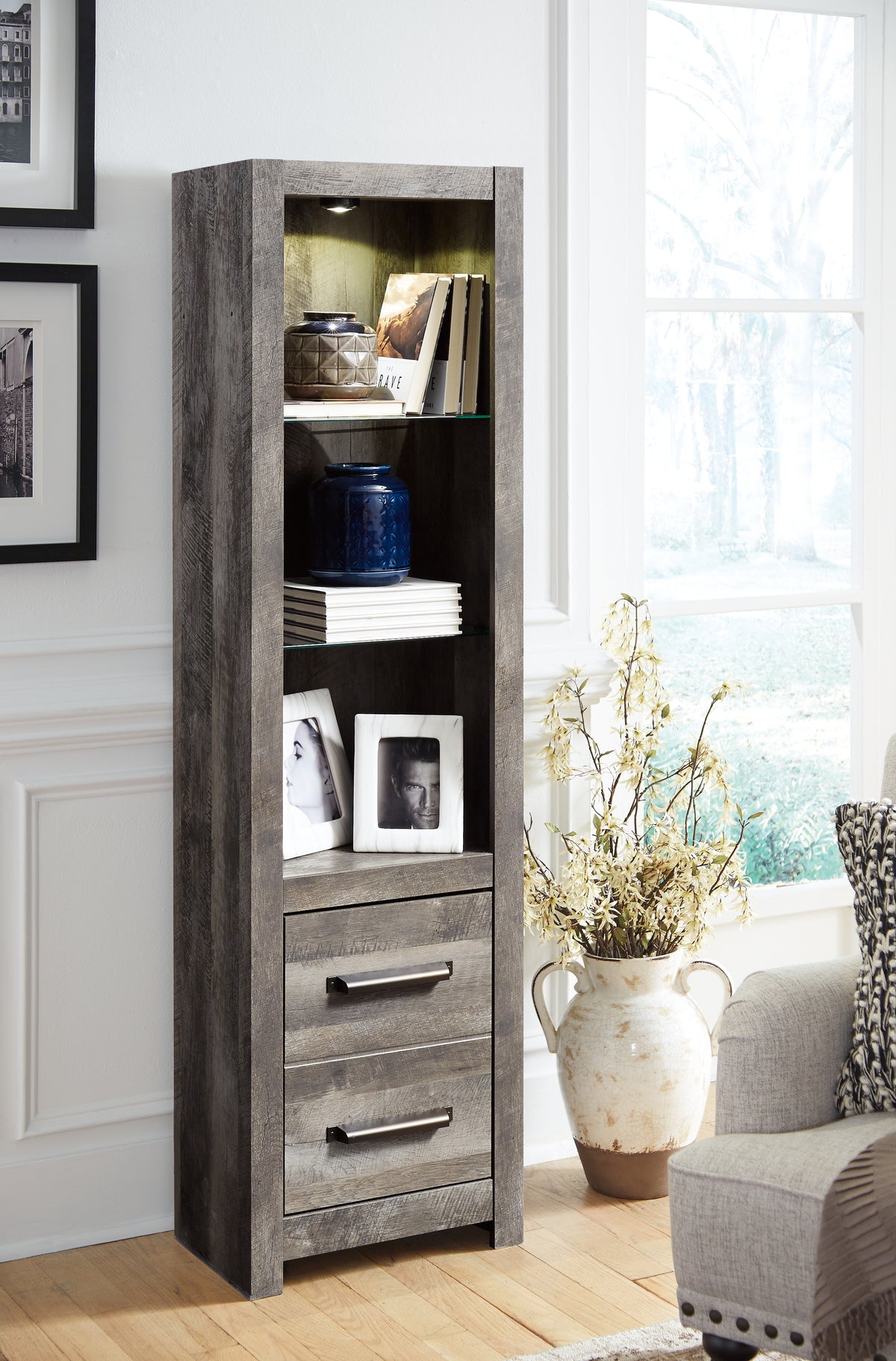 Diamond Furniture - Ashley Furniture - Wynnlow Entertainment Center - Pier / Gray - W440-24