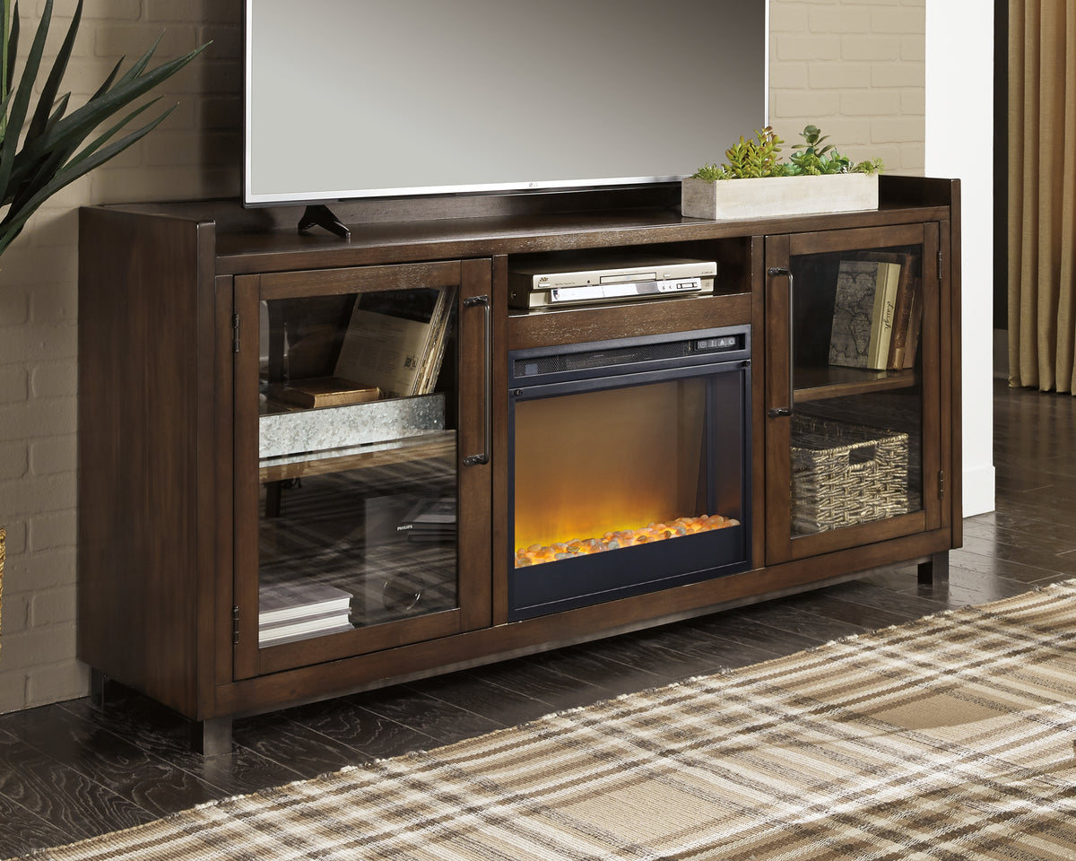 Diamond Furniture - Ashley Furniture - Starmore 70" TV Stand with Electric Fireplace - 70" TV Stand with Electric Fireplace / Brown - W633W4
