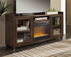Diamond Furniture - Ashley Furniture - Starmore 70" TV Stand with Electric Fireplace - 70" TV Stand with Electric Fireplace / Brown - W633W4