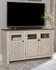 Diamond Furniture - Ashley Furniture - Bolanburg 60" TV Stand - 60" / White/Weathered Gray - W647-38