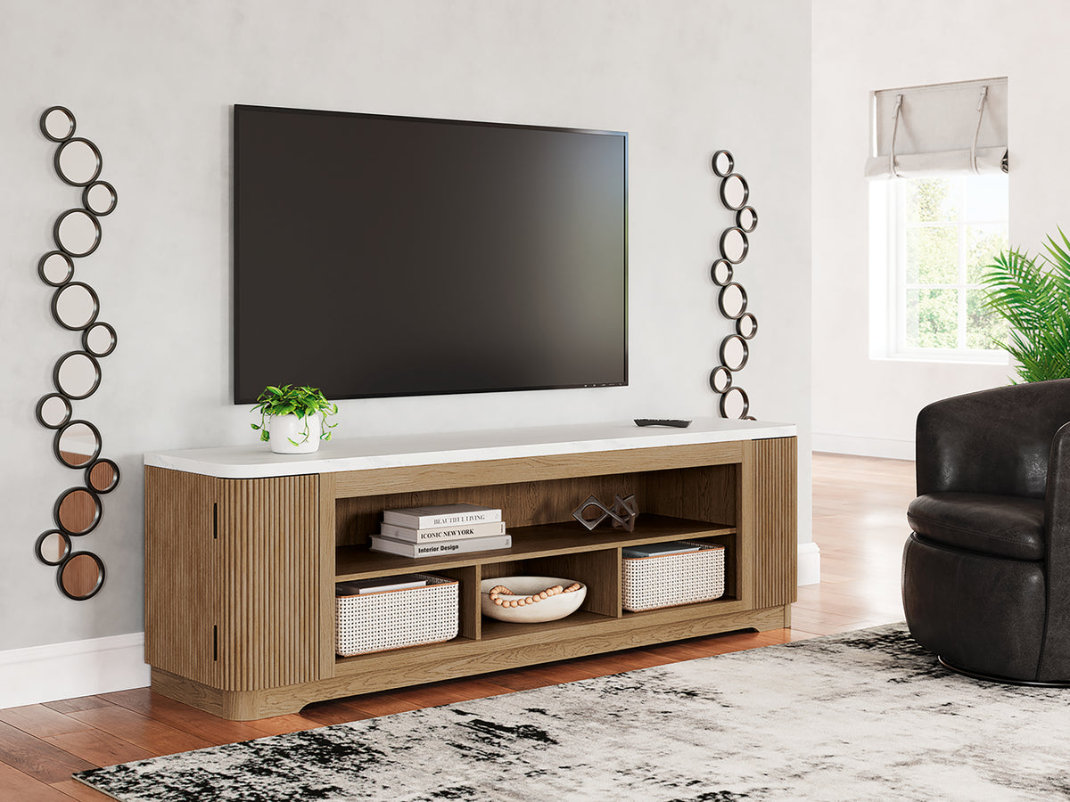 Diamond Furniture - Ashley Furniture - Camdill 80" TV Stand - 80" / Light Brown - W808-68