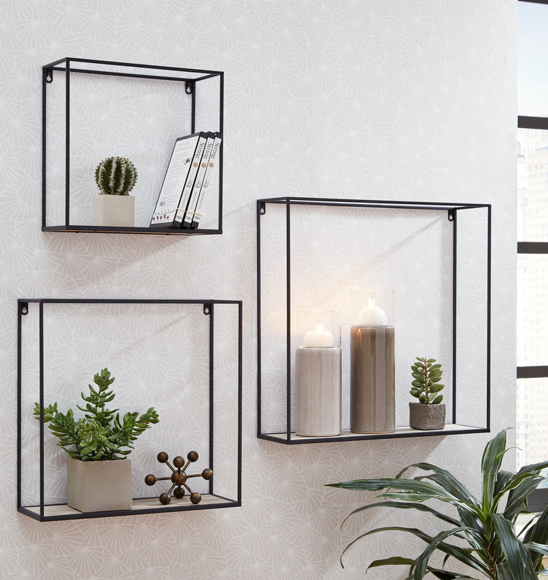 Efharis Wall Shelf (Set of 3) - Diamond Furniture