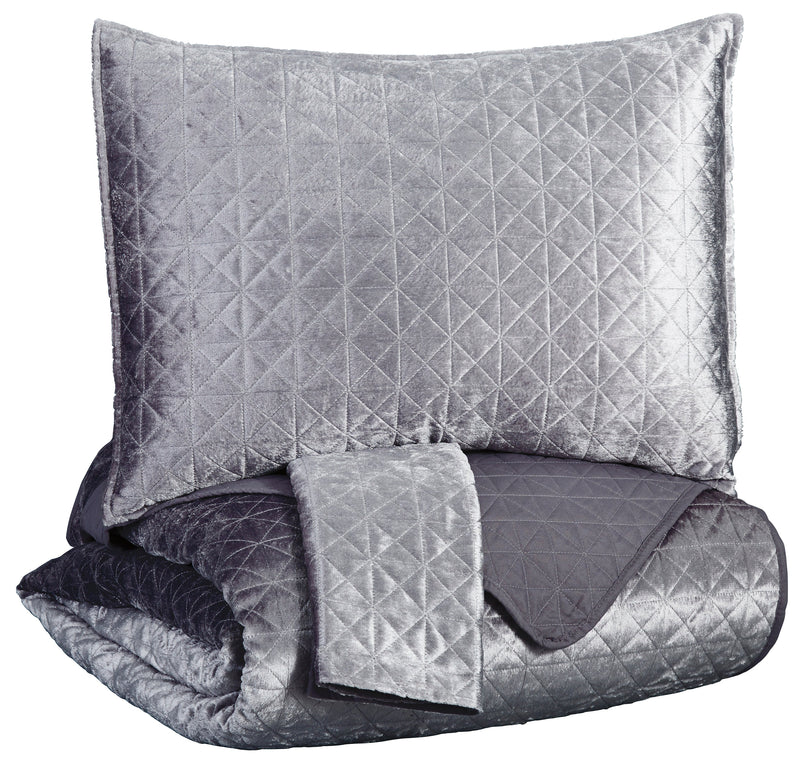 Maryam 3-Piece Queen Coverlet Set - Diamond Furniture