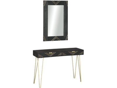 Coramont Console Table with Mirror - Diamond Furniture